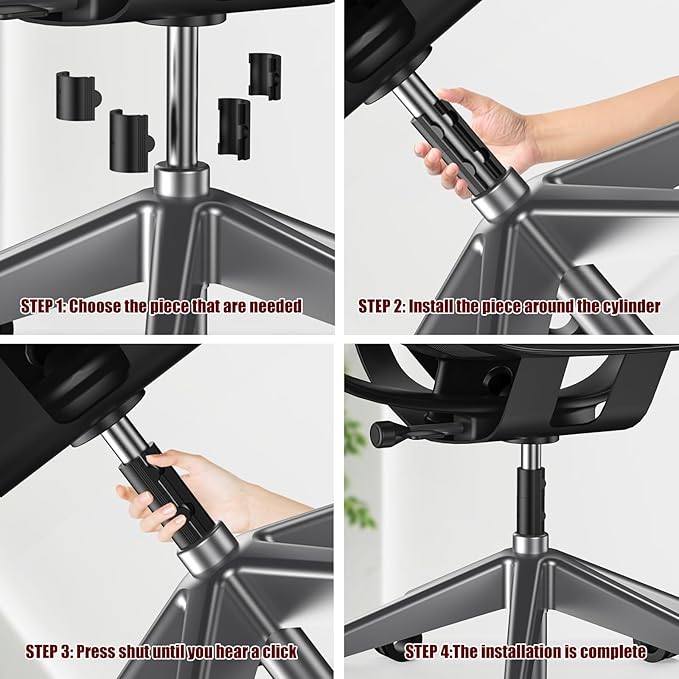 Office Chair Lifting Rod Fixing Pipe Clamp Connect the clamp to the large office chair cylinder piston to prevent the seat from sinking, with a variety of matching sizes and heights【Upgrade】