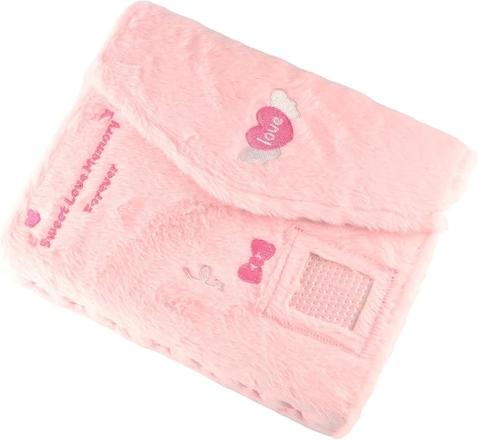 Leadigol Kpop Photocard Binder,Plush Binder Cover,A5 Refillable 6 Ring Budget Binder, Mini Notebook Binder Cover,Journal Notebook Planner Binders