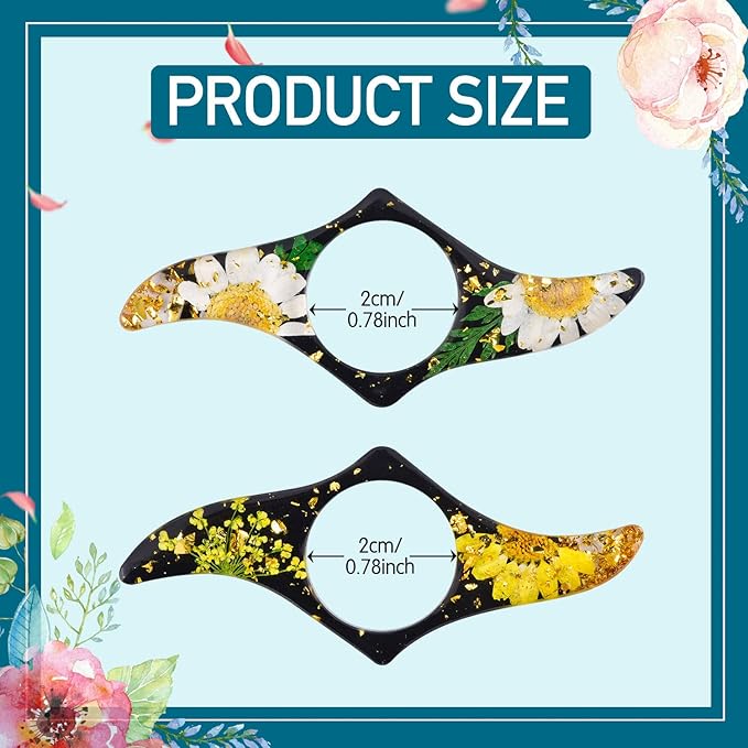 SKYNEO Book Page Holder, Thumb Book Page Holder, Dried Flowers for Resin Page Holder, Book Reader Reading Accessories for Teachers Gift and Bookworm Gifts, Gifts for Book Lover - Black