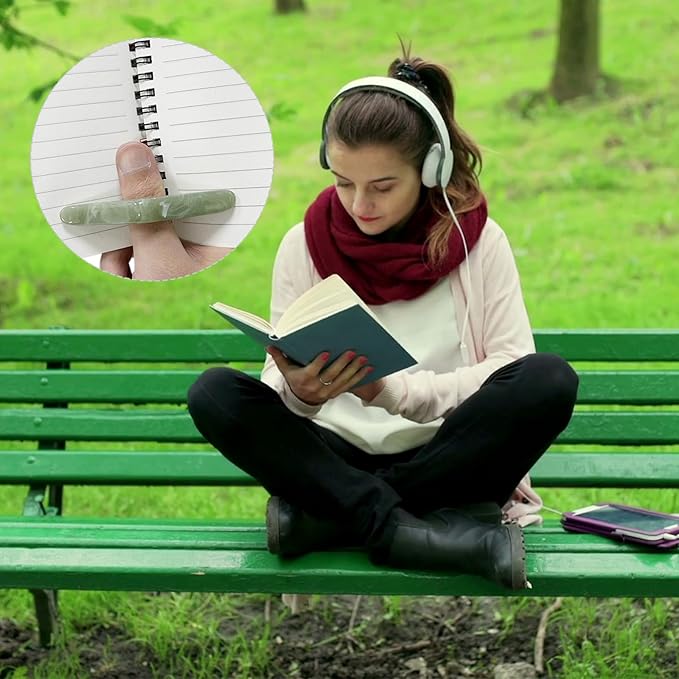 Premium Bookmarks - Reading Accessories for Book Lovers Page Holders for Reading Book Accessories Book Lover Gift - Thumb Page Holder & Book Opener(Pink,Olive-Green