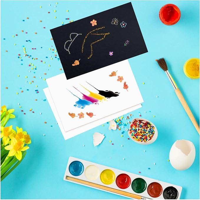 Baisunt 25 Pack 5x7 Black Cardstock Paper Blank Thick Heavyweight 92lb Card Stock for Making Greeting Cards, Invitations Cards, Photos, Postcards