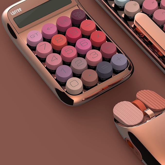 Mechanical Switch Calculator, Cute Jelly Beans Keyboard Calculator, Office Student Exam Calculator, Handheld for Daily and Basic Office, 10-Digit Display Large Screen, Button Detachable