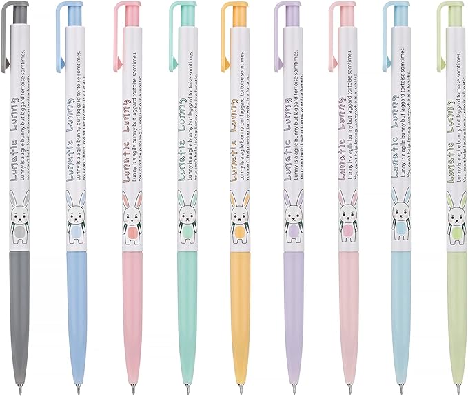 ZEESOON Xeno Lunatic Lunny 0.38mm Slim Ball Point Pen Dozen Box 12 Pcs, Made in Korea (Green 12pcs)