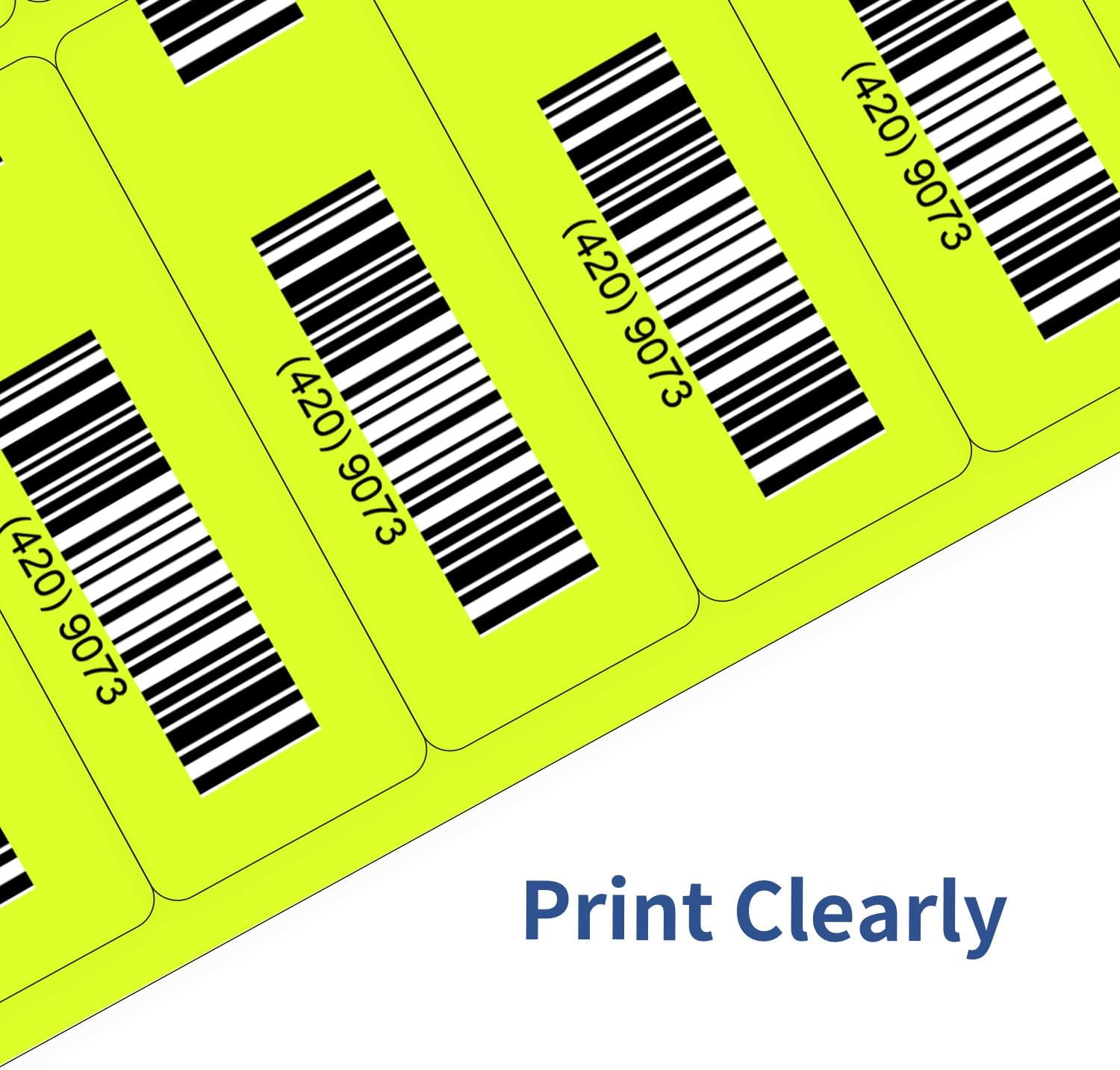 STARLIBOO 1" x 2-5/8" Address Labels- Neon Color Fluorescent Mailing Labels Stickers for Laser/Ink Jet Printer 8.5"×11"- Fluorescent Yellow