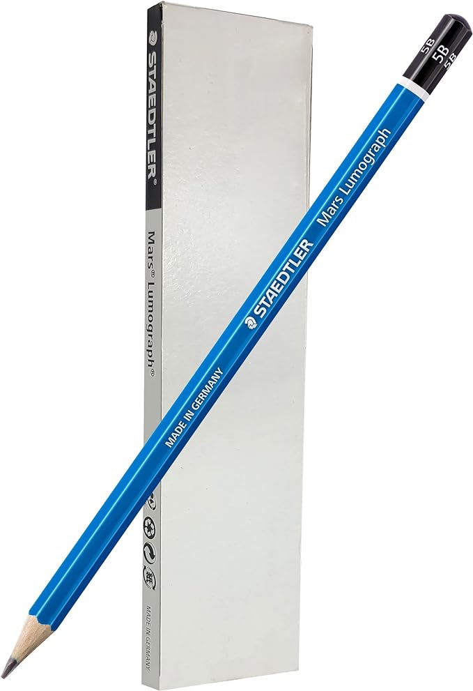 STAEDTLER Mars Lumograph 5B Graphite Art Drawing Pencil, 6 Pencils