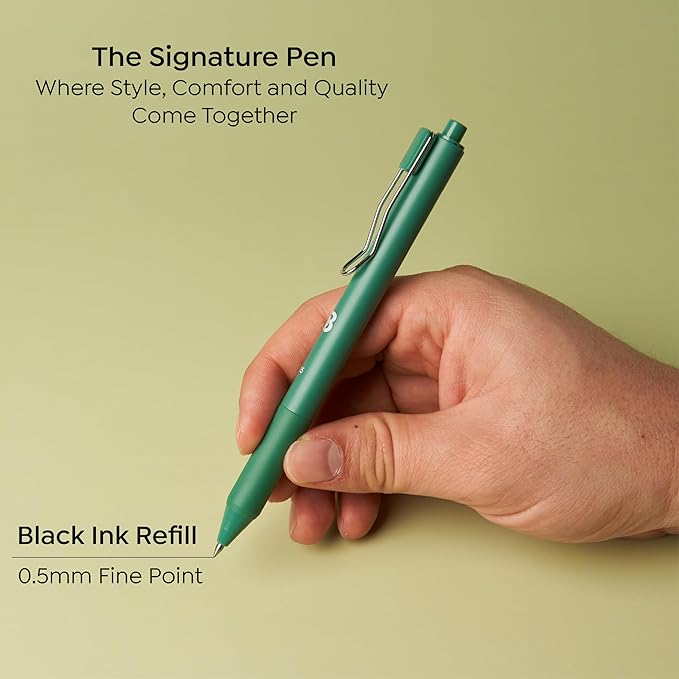 BLIEVE Gel Pens - Earthy, Matte Finish, Smooth Writing, No Bleed - For Journaling, Bible Notes, Drawing - Cute School Supplies, 8 Pack (Terracotta, Black Ink)