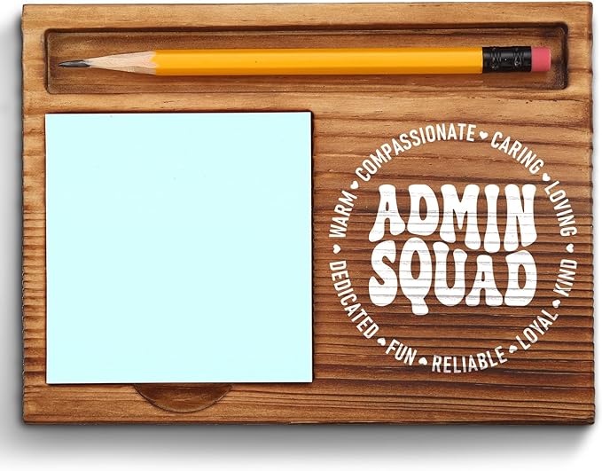 Admin Squad Gifts, Admin Life Gift, Admin Team Gifts, Administrative Assistant Staff Gifts, Thank You Administration Appreciation Gifts Office Desk Self-Stick Note Pad Holders ZSS8