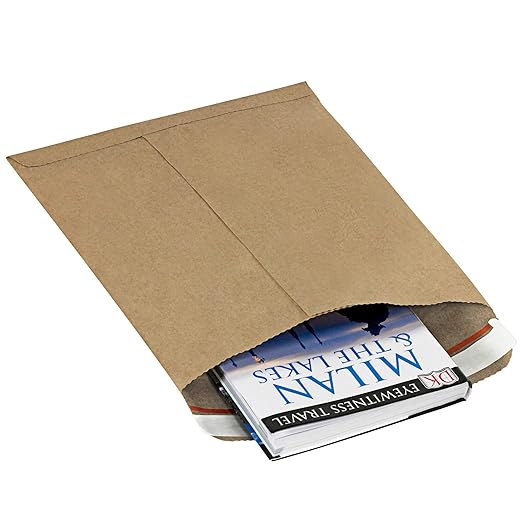 Aviditi Kraft Self-Seal Padded Mailers, #4, 9 1/2" x 14 1/2", Kraft Brown, Peel and Seal Closure, Fiber Cushioned Envelopes for Protecting Items During Shipping and Mailing, Case of 25