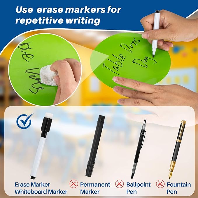 Sukh 36 PCS Table Spots - Carpet Dots for Classroom 6 Inch Dry Circles Stickers Spots Erase Multicolor Round Stickers Carpet Spots for Table Desk Floor Decor Classroom Teacher School Supplies