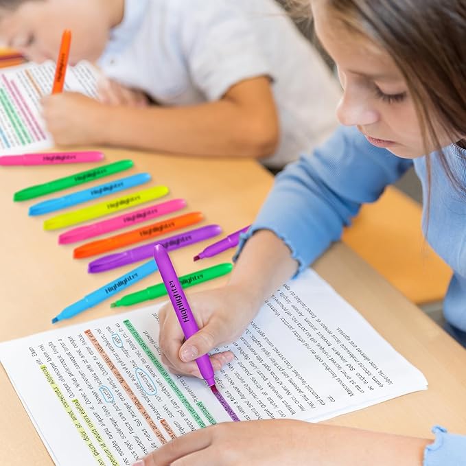 Duchong 108 Count Highlighters, Chisel Tip Dry-Quickly Highlighter Markers, Assorted Colors Highlighters Bulk Pack for Adult Kids, Office Classroom Must Have, School Supplies for Teachers