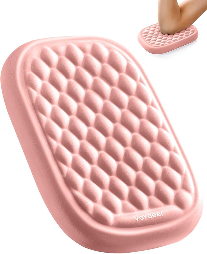 [Upgraded Larger and Thicker] Vaydeer Elbow Rest Pad, Desk Wrist Rest Memory Foam Armrest, Ergonomic Mouse Cushion Support, Wrist Pain Relief for Computer Laptop Working Typing Gaming Office-Pink