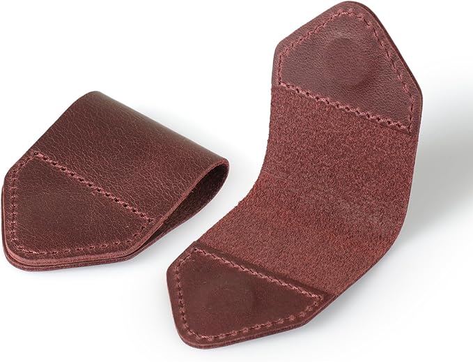 Londo Genuine Leather Handmade Bookmark (Set of 2) (Magnetic, Damson)