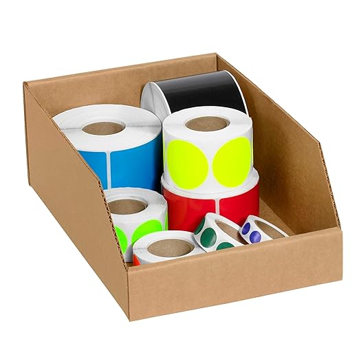 Partners Brand PBINMT812K Open Top Bin Boxes, 8" x 12" x 4 1/2", Kraft (Pack of 50)