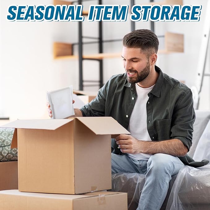 100 Pack Foam Pouches for Packing Supplies Cushion Foam Pouch for Dishes Chinaware Glasses Moving Fragile Items Wrapping and Transportation Storage (5 Sizes)