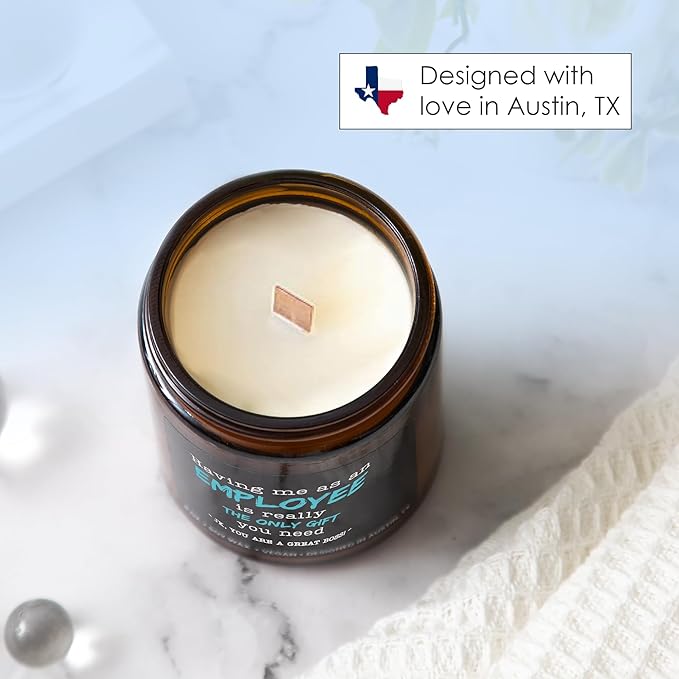 Funny Boss Candle, Boss Gifts for Men, Best Boss Gifts for Men, National Boss Day Gifts for Men, Gag Gift for Boss, Having Me as an Employee is The Only Gift You Need, Birthday, Christmas, Gift-Ready