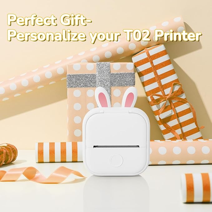 Phomemo T02 Protective Case White- Compatible with T02 Mini Printer, Adorably Unique Design Flexible Protective Case for Gift