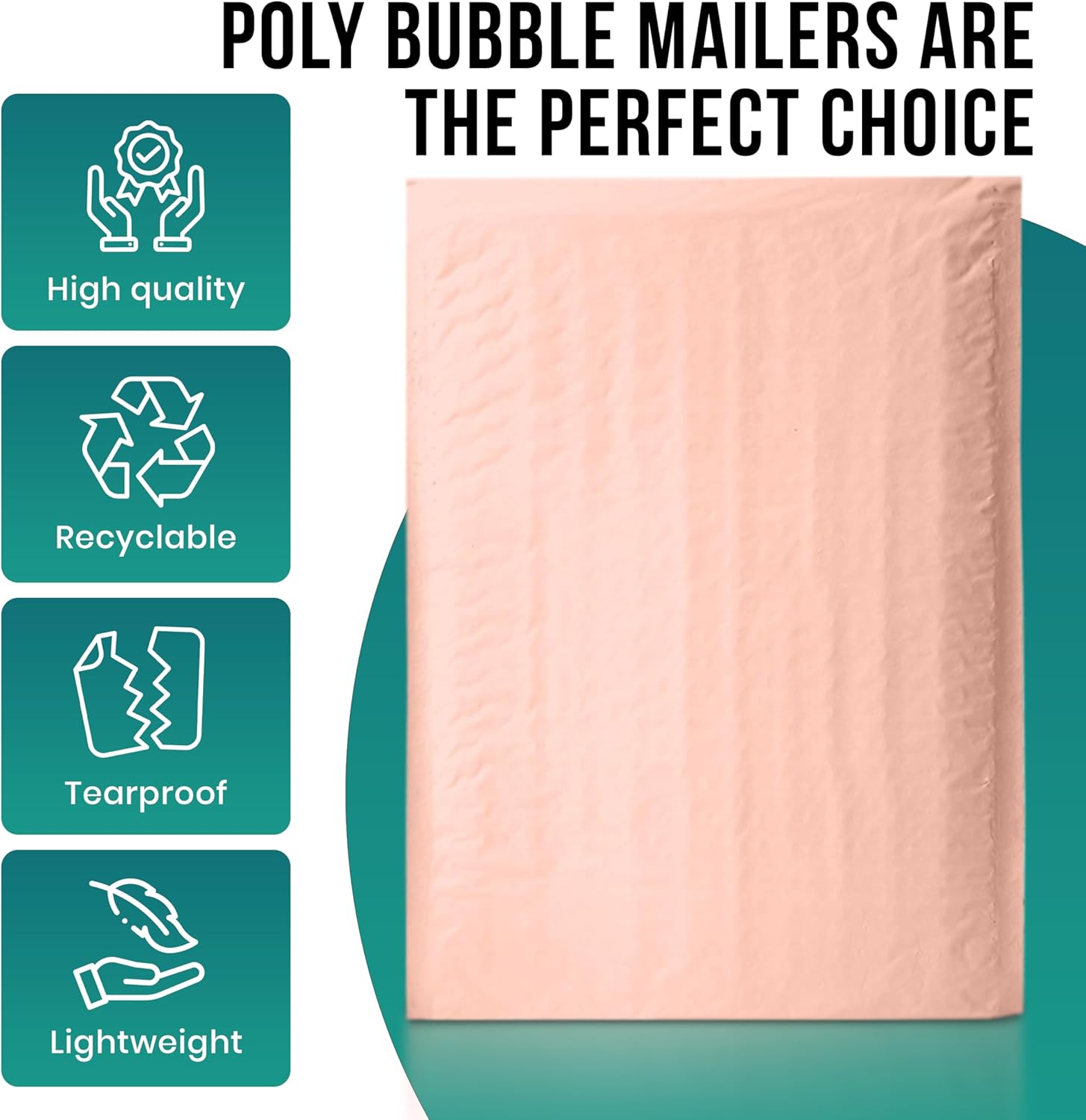 Levex - #2 8.5" x 12" [10 Pack] Light Pink Poly Bubble Mailers, Padded Envelope Mailers, Packing Envelope & Mailing Bags for Shipping