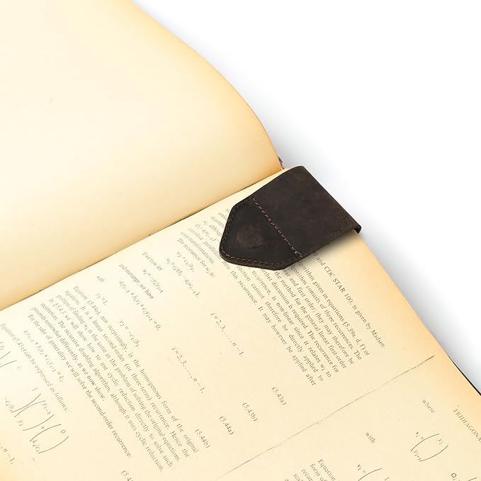 Londo Genuine Leather Handmade Bookmark (Set of 2) (Magnetic, Chestnut)