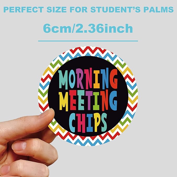 100 Morning Meeting Chips Questions Cards for Kids, Conversation Starters, Primary Students Response Cards, Learn and Improve Listening & Communication, Vocabulary, Social Skill