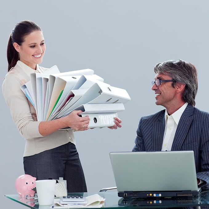 PATIKIL A5 Binder 2 Pockets, 12 Pack PVC Zipper 6 Holes Binder Pouch Folders Document Waterproof Filing Storage Loose Leaf Bags for 6-Ring Notebook Binder, Clear