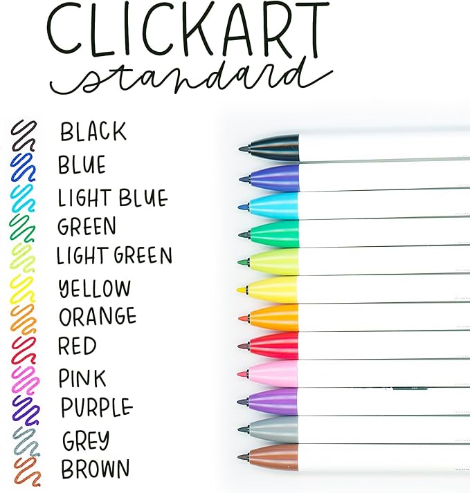 Zebra Pen Click Art Retractable Marker Pen, Fine Point, 0.6mm, Assorted Colors, 12 Pack