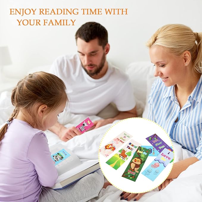120 Pieces Bookmarks for Kids Set Book Marks Gifts for Kids Inspirational Motivational Paper Bookmark Pack for Book Lovers Adults Teacher Women Funny Reading Gift (Cartoon Animal)