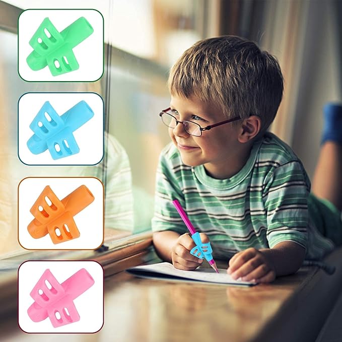 SANNIX 32 Pack Pencil Kids Grips for Kids Handwriting, Pencil Holder for Kids, Handwriting Grip, Ergonomic Training Pencil Pen Grips, Writing Tool for Toddlers Preschoolers, Children