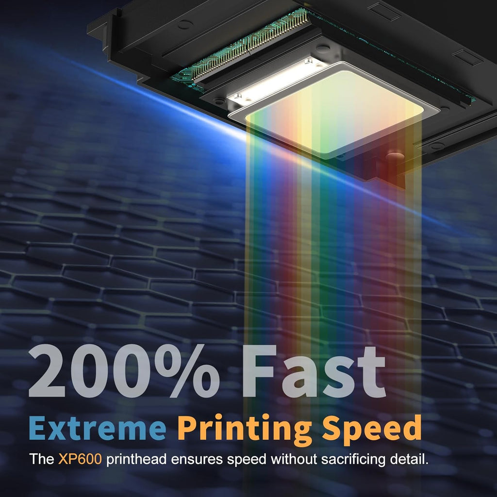 EXPLUX A4 DTF Printer,with XP600 printhead with Anti-Clogging Technology + 200% high Speed Printing,for DIY T-Shirt,Other Textiles,2-Year Ink Included