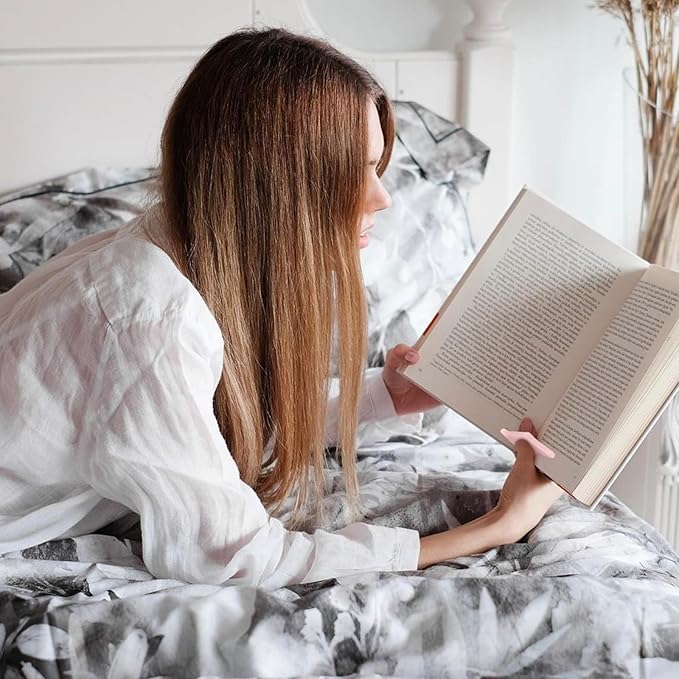 Premium Bookmarks - Reading Accessories for Book Lovers Page Holders for Reading Book Accessories Book Lover Gift - Thumb Page Holder & Book Opener(Pink,Olive-Green