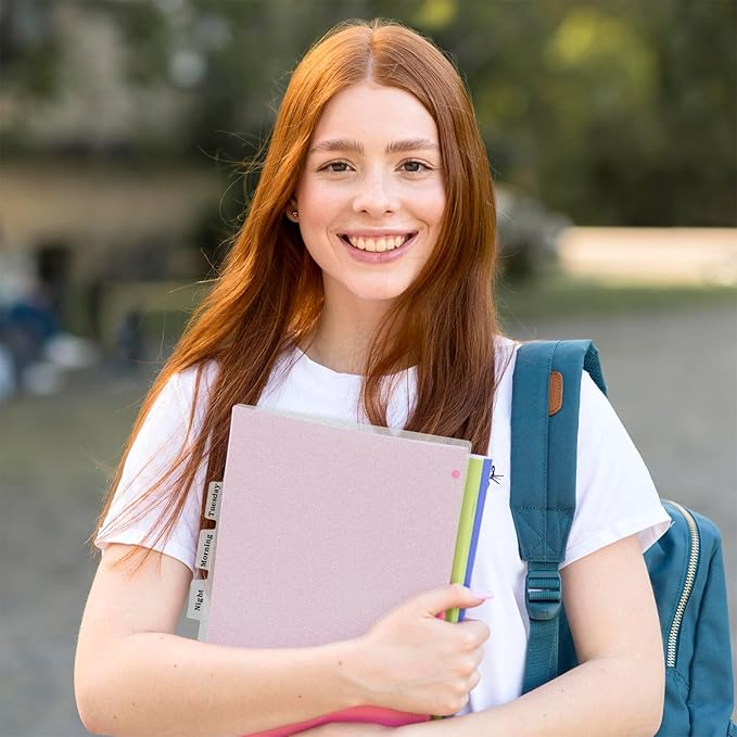 3 Ring Frosted Transparent Binder Dividers, 8 Tab Clear Binder Dividers, A4 Binder Dividers, Sturdy Plastic Dividers, Aesthetic Dividers for Binder, Tabs for Binder, 3 Hole Punch (Transparent,A4)