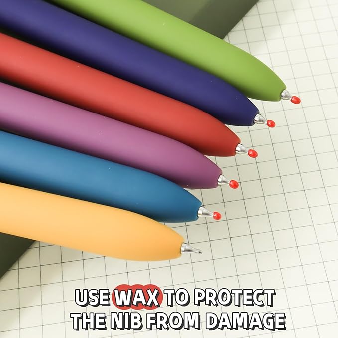 UIXJODO 6 Pcs Gel Pens 0.5mm Quick Dry Black Ink Pens Fine Point Smooth Writing Pens, Cute Office and School Supplies Gifts for Women Teacher Students (6 Pcs Vintage Gold)