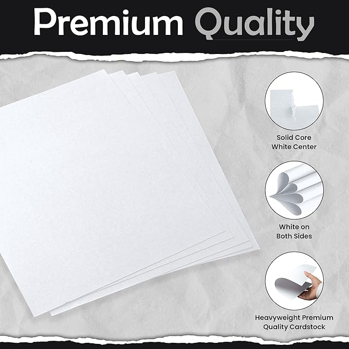 SANZIX 120 Sheets of White Cardstock 12 x 12 Inches, 220 GSM 80 Lbs - Perfect for Crafting, Scrapbooking, DIY Projects, Card Making, Invitations | Thick White 12x12 Cardstock for Professional Results