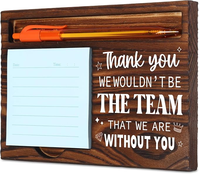 Thank You Gift for Team, Coworkers Gifts for Men Women, Team Employee Appreciation Gifts, We Wouldn't Be The Team That We are Without You Office Self-Stick Note Pad Holders SD133