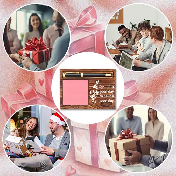 It's a Good Day Sticky Note Holder, Thank You Appreciation Gifts for Coworker Nurse Social Worker HR Psychologist Boss, Motivational Quote for Desk Self-Stick Note Pad Holders YB361