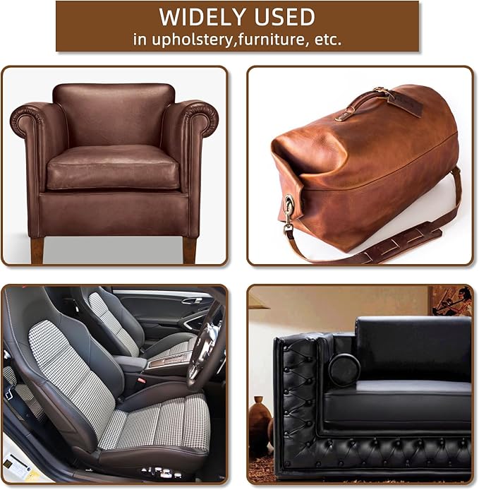 CHEIGHY Leather Repair Patch for Couches Self-Adhesive Leather Repair Tape kit for Furniture Sofa Vinyl Car Seats Couch Chairs Shoes Down Jackets (Beige, 17X79 inch)