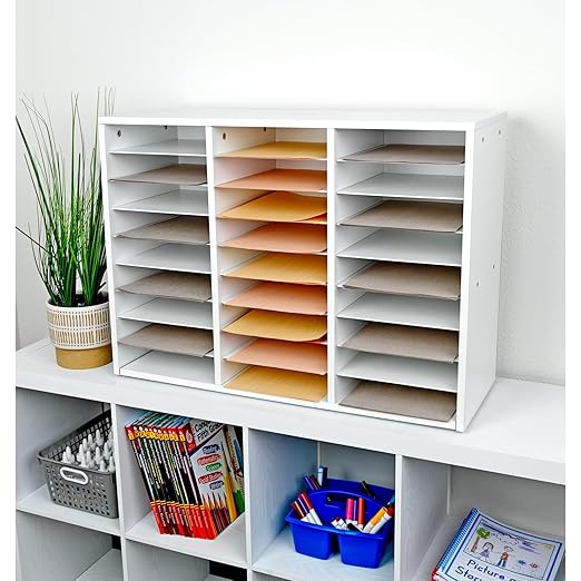 Really Good Stuff Mail Center - 1 Classroom Literature Organizer with 27 Slots – Keep Your Classroom, Office, or Home Office Organized, Durable, Easy Assembly