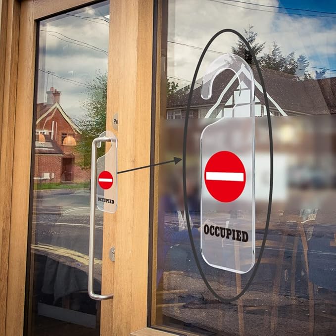 Do Not Disturb Door Sign Engraved Acrylic Hanger Handle Home Decor Acrylic Banner Acrylic Hanging Sign Door Plaque Handmade Office Hanging Sign Occupied