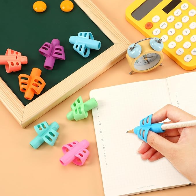 SANNIX 8 Pack Pencil Kids Grips for Kids Handwriting, Grip Posture Correction Training Pen Writing Aid Tool for Kids Preschools Children Adults Students Elementary Teaching Tools