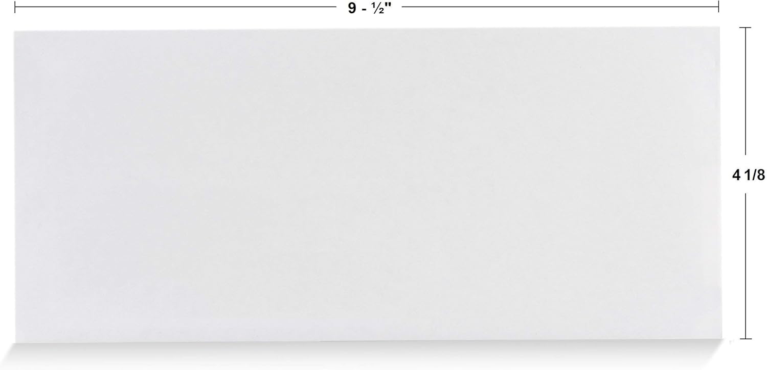 40#10 Security Tinted Self-Seal Envelopes - No Window, EnveGuard, Size 4-1/8 X 9-1/2 Inches - White - 24 LB - 40 Count (34140)