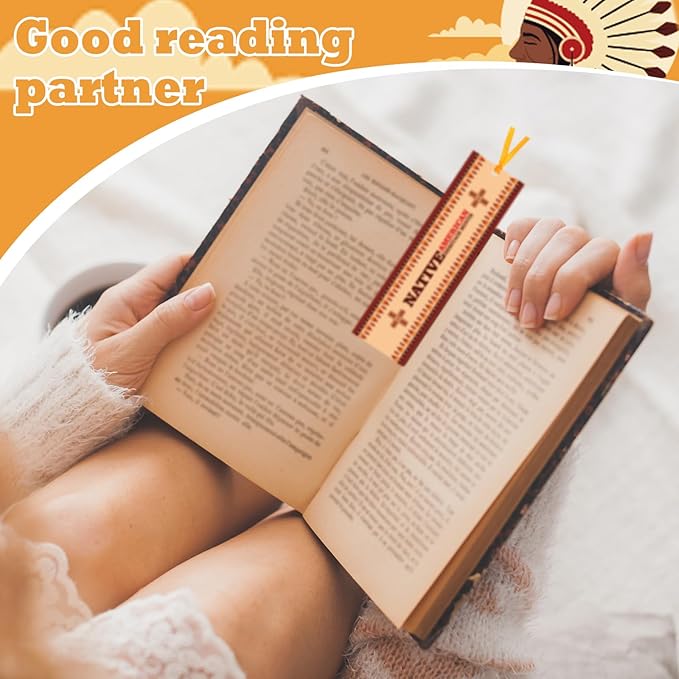 150 Pcs Native American Heritage Month Day Bookmarks Bulk Heritage Month Teacher School Supplies Bookmarks Decorations for Women Native American Classroom Stationery Supplies