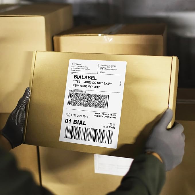 4 Stacks 4" x 6" Thermal Labels, 2000 Pcs Thermal Label Printer Paper for Rollo Label Printers and Zebra, Folded, Commercial Grade