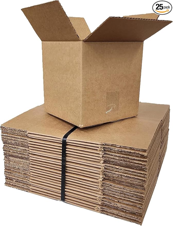 25 Pack Tailored Packaging Corrugated Shipping Boxes (5x5x5)