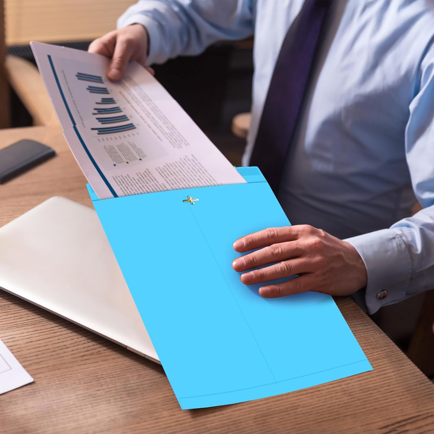 40 Pcs Extra Large Mailing Clasp Envelopes 14 x 18 Inch Jumbo Kraft Catalog Manila Envelope with Clasp Closure for Oversized Big Document Office Home Business School Storing Mailing(Blue)