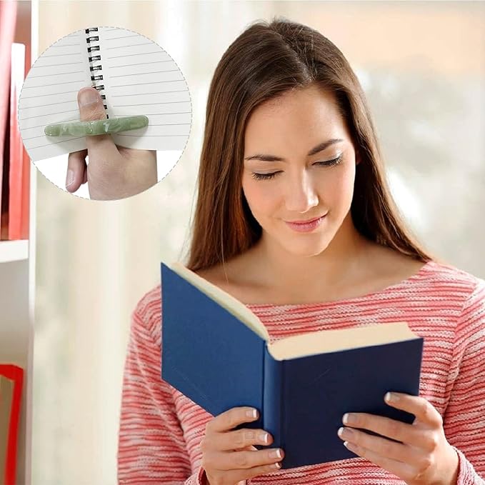 Premium Bookmarks - Reading Accessories for Book Lovers Page Holders for Reading Book Accessories Book Lover Gift - Thumb Page Holder & Book Opener(Pink,Olive-Green