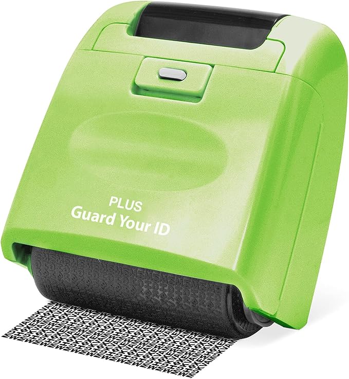 Plus Guard Your ID Wide Roller Stamp, Green