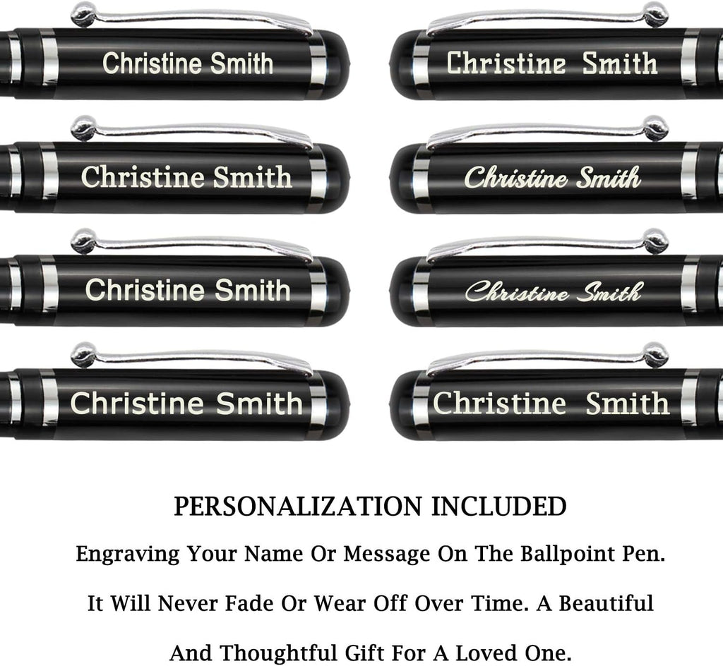 Amlion Personalized Pens Custom Engraved Pen with Name, Refillable Medium Refill, Personalized Gifts for Men Women