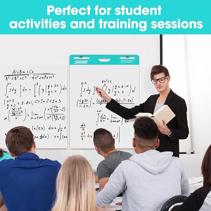 Sticky Easel Pad, 25 in x 30 in,Flip Chart Paper, Chart Paper for Teachers, Large Self-Stick Easel Paper,Super Sticky & Bleed-Resistant,30 Sheets/Pad,10 Pads