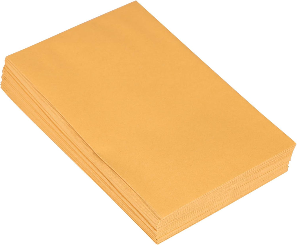JAM PAPER 6 x 9 Open End Catalog Envelopes with Peel and Seal Closure - Brown Kraft Manila - Bulk 250/Box