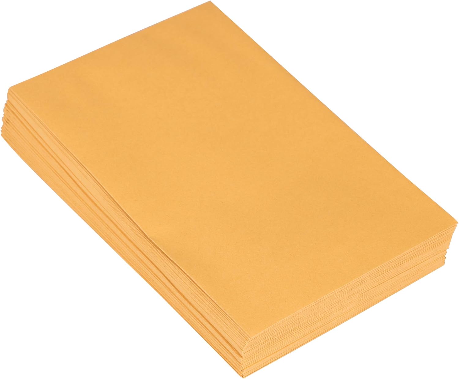 JAM PAPER 6 x 9 Open End Catalog Envelopes with Peel and Seal Closure - Brown Kraft Manila - 100/Pack