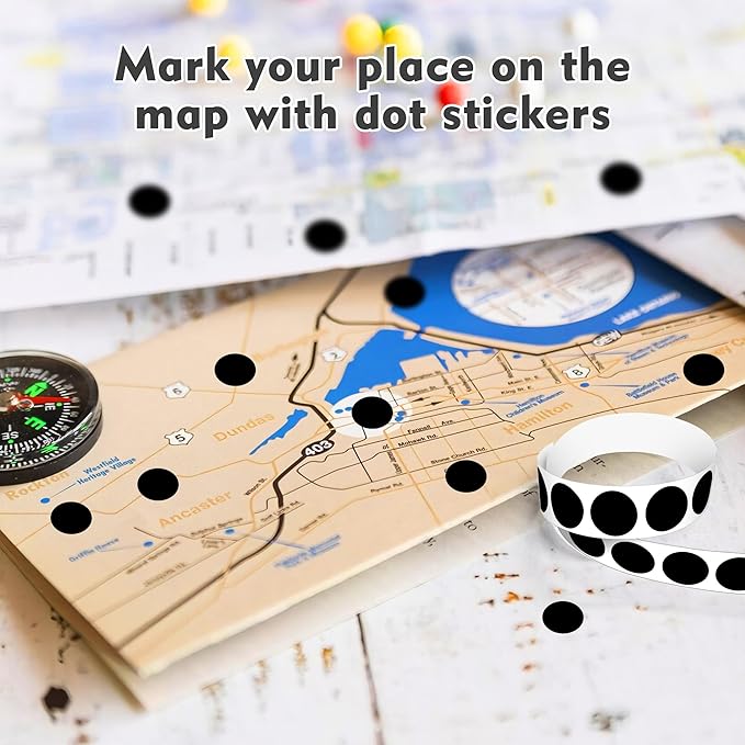 PARLAIM 3/4 Inch Roll Color Coding Labels,4000 per Rolls Round Permanent Adhesive Color Coding Circle Dot Stickers for Classroom Office HOM (Black)